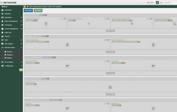 Betinspire CRM Interface